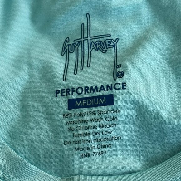 Guy Harvey Performance Long Sleeve Shirt Women's Medium Sea Turtle Floral UV SPF - Picture 7 of 7